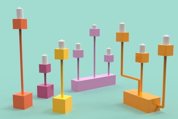 5 Cubic Candelabrum 3D Printing Set: A Creative Solution for Home Decor and More
