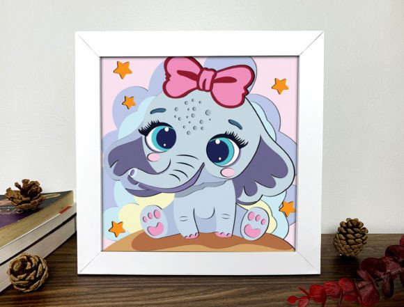 Baby Elephant Shadow Box 3D SVG: A Creative Tool for Modern Designers and Entrepreneurs