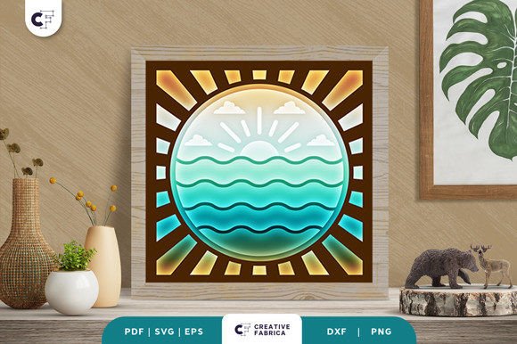 Bringing the Beach Home: The Magic of Beach Waves 3D Shadow Box Paper Cut