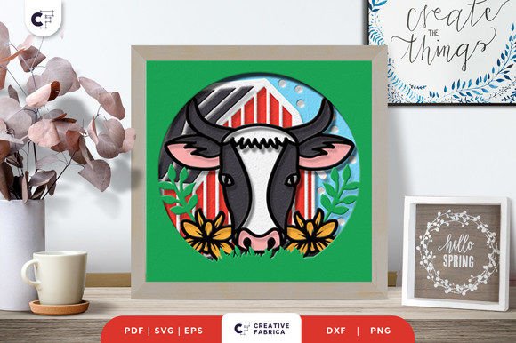 Floral Farm Animal 3D Paper Cut