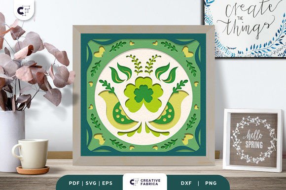 Folk Art Floral 3D Layered Paper Cut SVG: A Springtime Masterpiece for Creative Expression