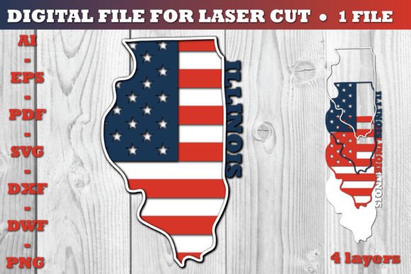 Illinois USA 3D SVG Flag: A Versatile Digital Asset for Modern Creators and Businesses