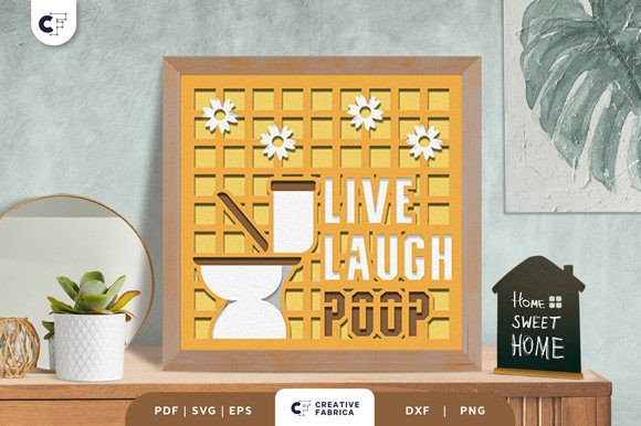 Live Laugh Poop 3D Paper Cut SVG: A Fun and Creative Way to Transform Your Bathroom