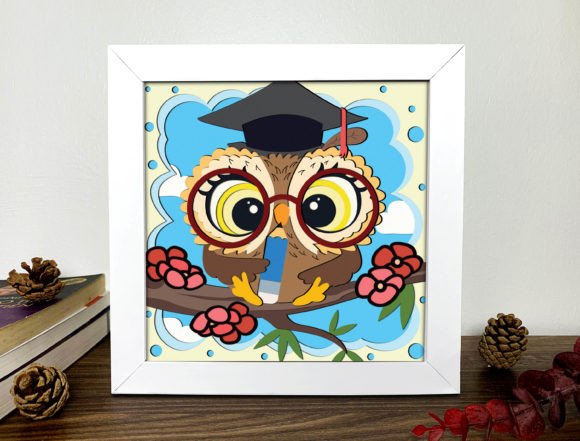 Owl Graduate Shadow Box 3D Svg: A Creative Tool for Digital Crafting