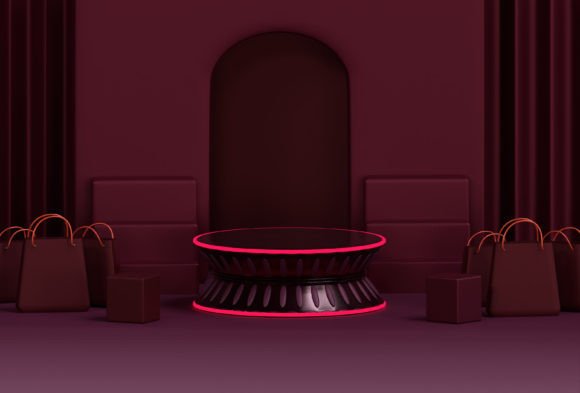 Realistic 3D Podium Modern Background for Professional Presentations