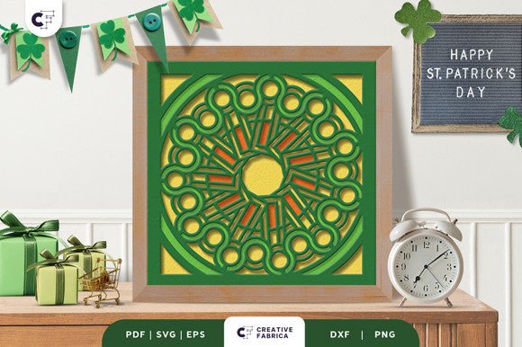 Round Celtic Knot 3D Shadow Box Papercut