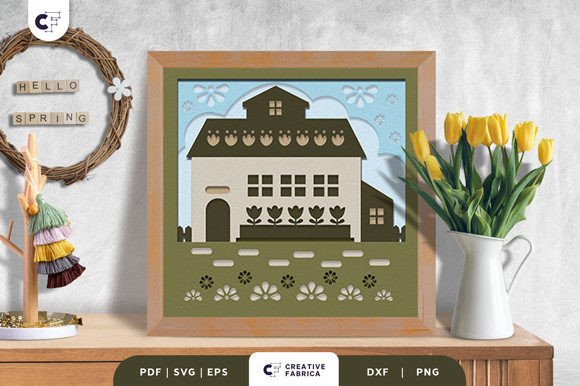 Spring House 3D Shadow Box Paper Cut: A Creative Way to Celebrate the Season