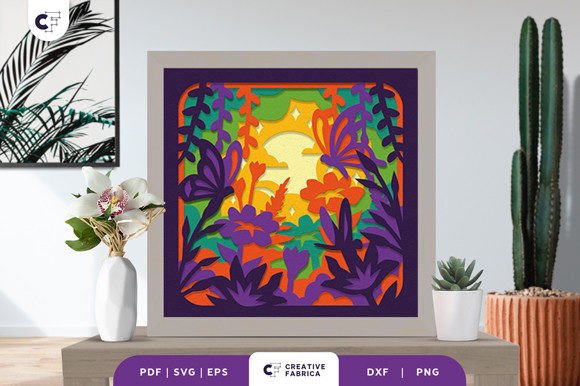 Spring Meadow 3D Shadow Box Paper Cut: A Beautiful Blend of Art and Function