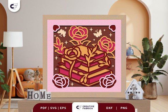 Stack of Books 3D Layered Paper Cut: A Creative and Personalized Gift for Book Lovers
