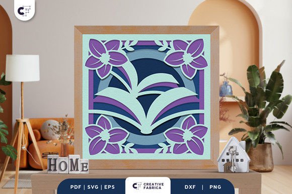 Stacked Books 3D Layered Paper Cut SVG for Book Lovers and Creative Minds