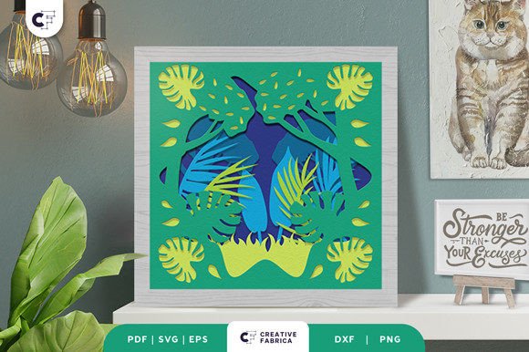 Tropical Jungle Scene 3D Paper Cut SVG: A Creative and Visual Experience